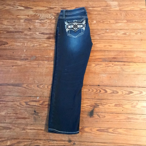 Hydraulic Dark Wash Capri 💎 - Picture 2 of 3